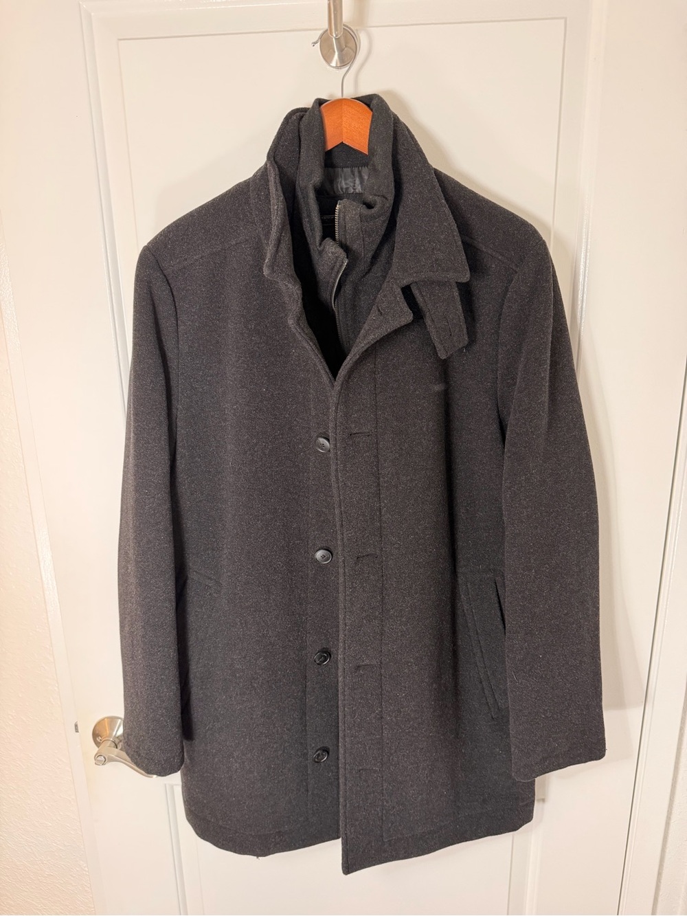 Mens Calvin Klein Wool Pea Coat
